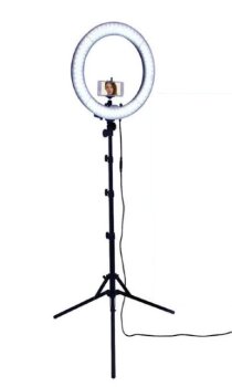 Лампа LED круглая на штативе (+держатели) D35