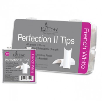 29020/5 Perfection II Nail Tips - French White, 50 шт. - белые французские типсы № 5