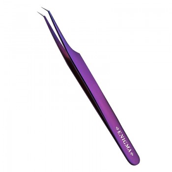 Пинцет Мини-L 45° ENIGMA с ручной заточкой extra-sharp (фиолетовый металлик) 