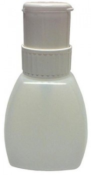NPY Plastic Pump Black/White, 225 мл. - пластиковая помпа для жидкостей с насосом, чёрная/белая.