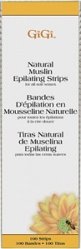 GiGi Natural Muslin Epilating Strips Large Натуральные миткалевые полоски для эпиляции большие