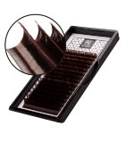 Ресницы тёмно-коричневые "Горький шоколад" BARBARA МИКС (L+ 0,10 7-15мм)