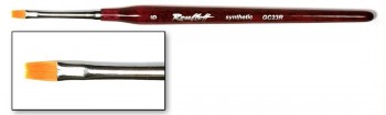 GC23R №6 Кисть прямая (синтетика) бордовая ручка