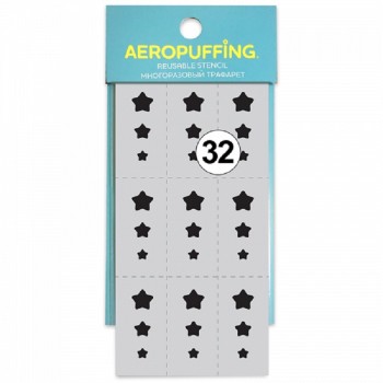 10103/032 Aeropuffing stencil №32 - трафарет №32 (звезды)