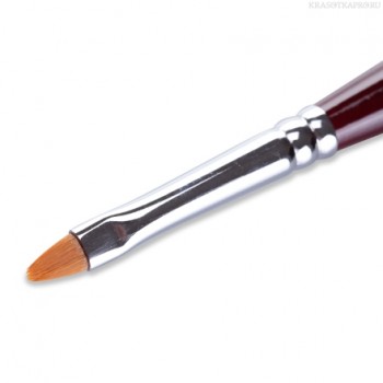 GC33R №7 Кисть овал (синтетика) бордовая ручка