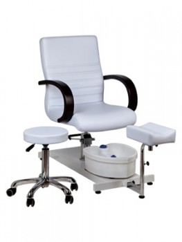 Р01 педикюрная группа: кресло+подставка для ноги+ванночка+стул мастера