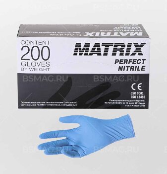 Перчатки нитриловые MATRIX PERFECT NITRILE